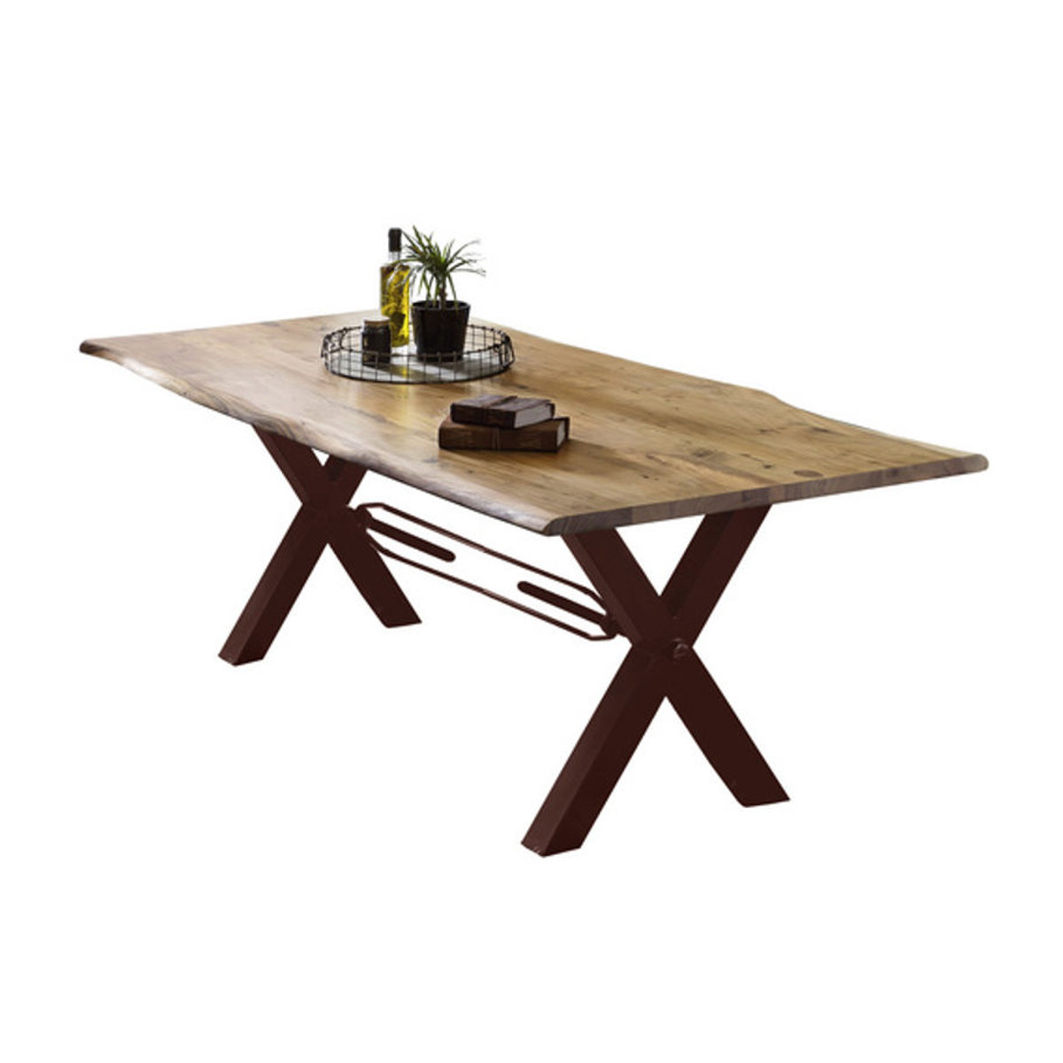 SIT Tisch TABLES & CO aus Akazie und Metall in Braun, Rechteckig, H x B x T: 78 x 200 x 104 cm - Bild 2