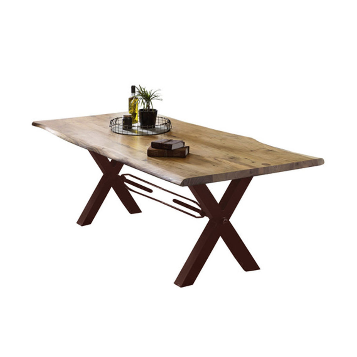 SIT Tisch TABLES & CO aus Akazie und Metall in Braun, Rechteckig, H x T: 78 x 100 cm, Industrial Style - Bild 2