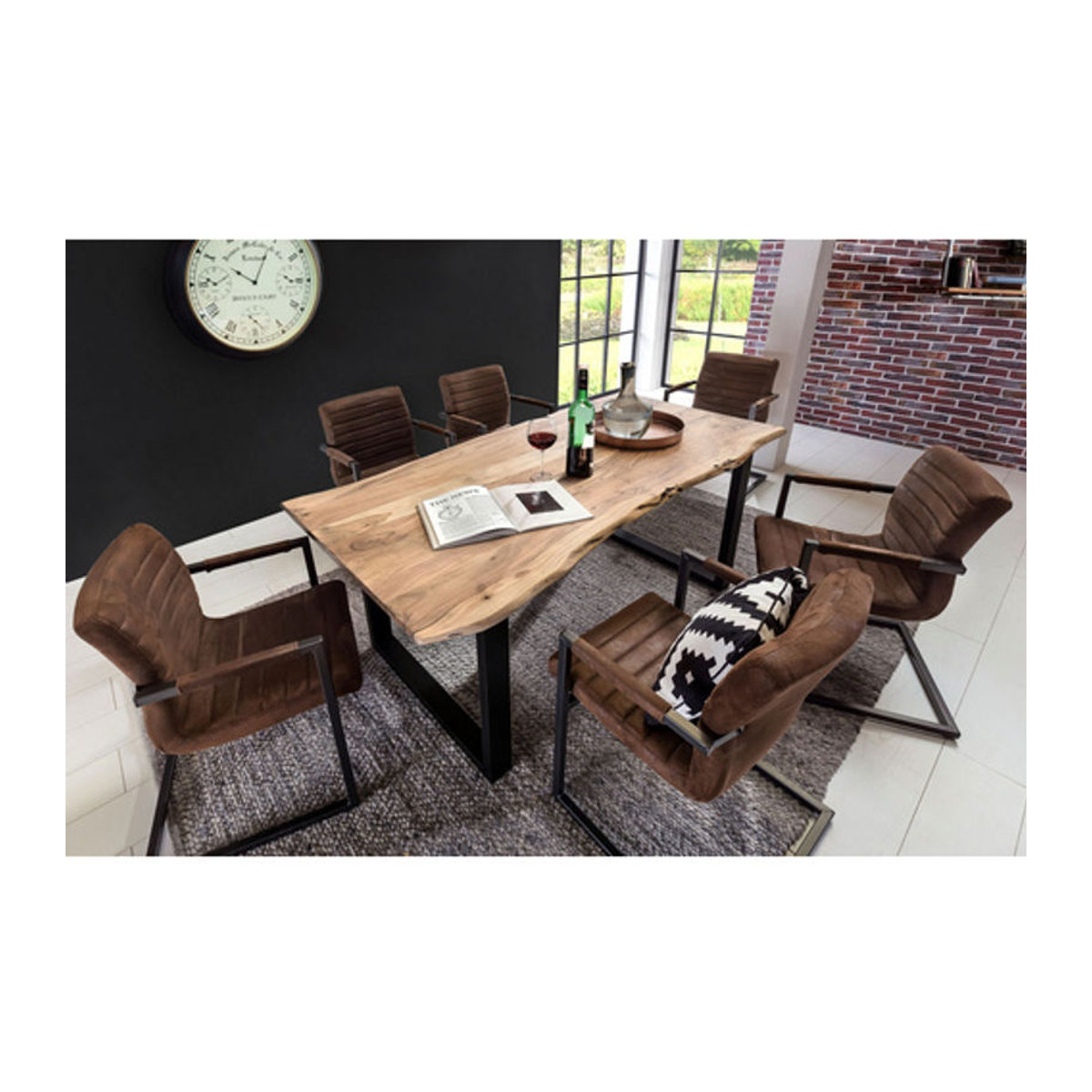 SIT Tisch TABLES & CO aus Akazie und Stahl in Braun, Rechteckig, H x B x T: 76 x 160 x 85 cm, Industrial Style - Bild 1