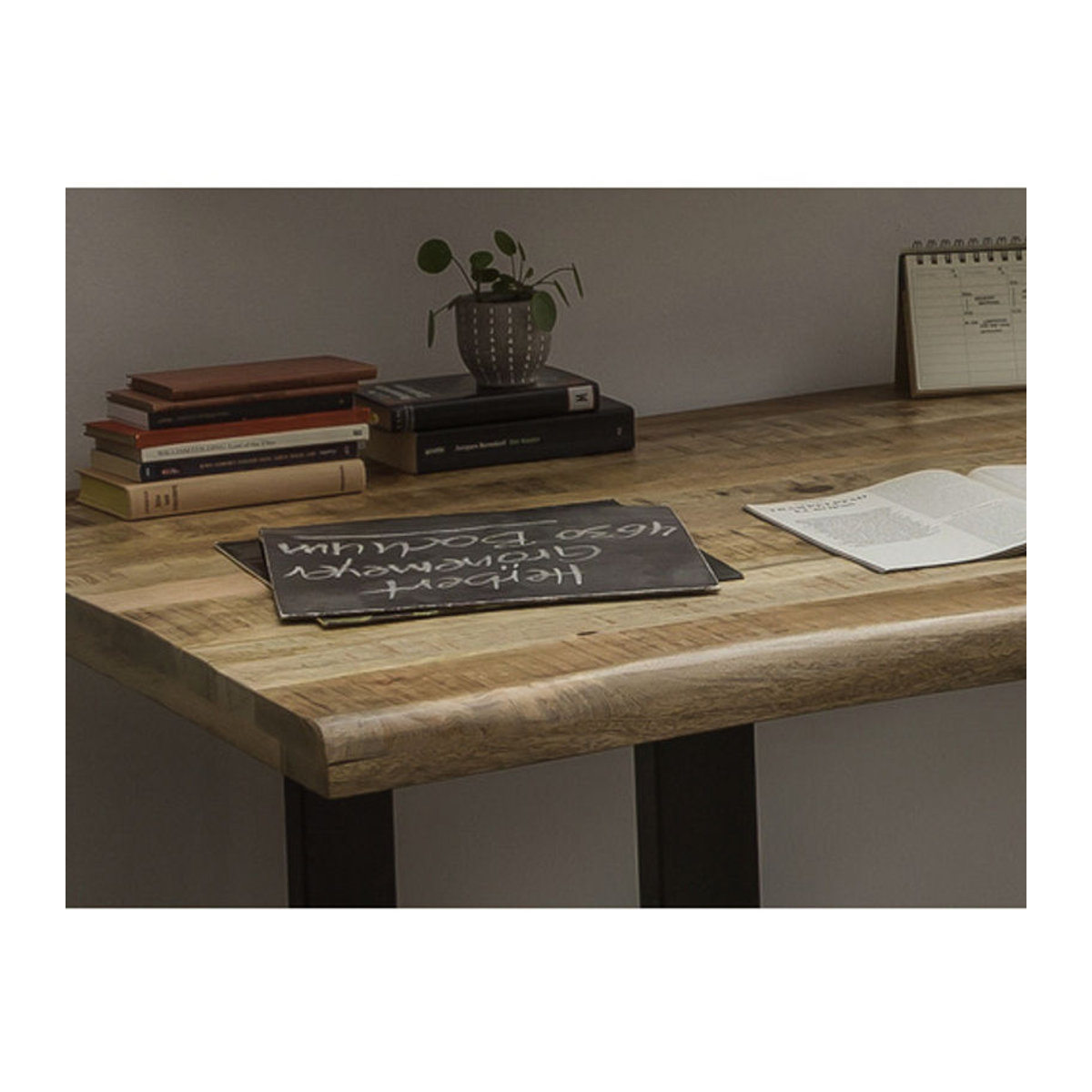 SIT Tisch TABLES & CO aus Holz und Metall in Schwarz und Natur, H x T: 76 x 90 cm - Bild 1