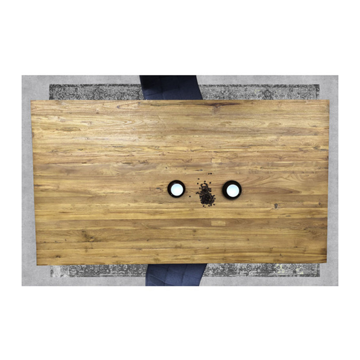 SIT Tisch TABLES & CO aus Holz und Metall in Teak und Braun, Rechteckig, H x T: 73 x 100 cm - Bild 1