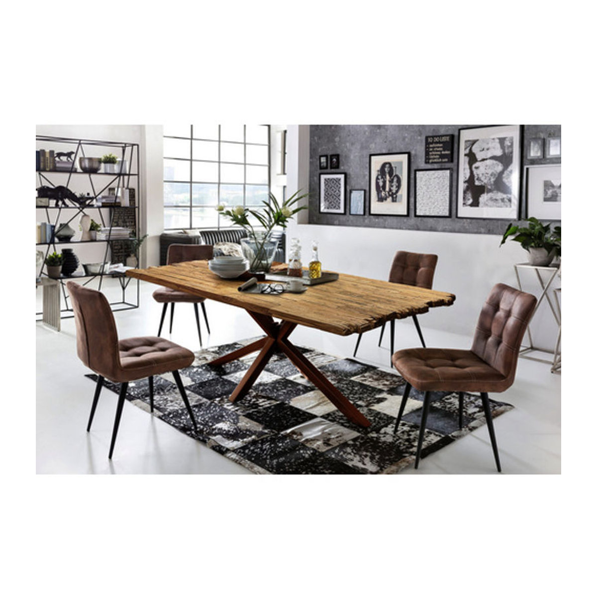 SIT Tisch TABLES & CO aus Teakholz und Metall in Braun, Rechteckig, H x T: 79 x 100 cm - Bild 1