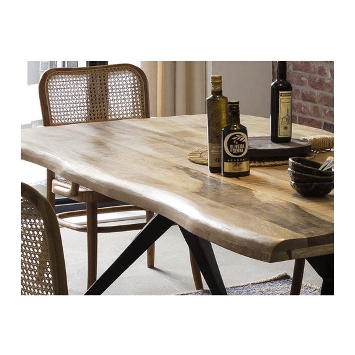 SIT Tisch TABLES & CO im Industrial Design aus Holz und Metall, Braun, H x T: 78 x 100 cm - Bild 3