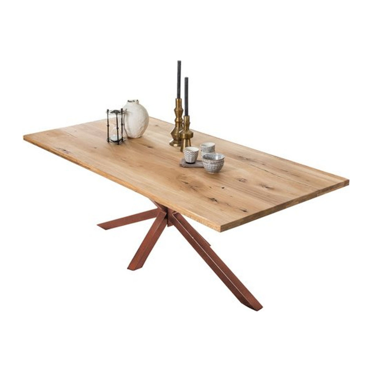 SIT Tisch TABLES & CO im Industrial Design aus Holz und Metall, Farbe: Braun/Natur, H x B x T: 76 x 240 x 100 cm - Bild 1