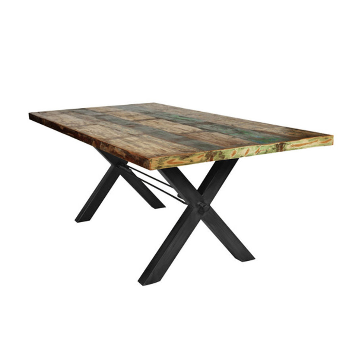 SIT Tisch TABLES & CO im Industrial Design aus Holz und Metall, Schwarz, H x T: 76,5 x 100 cm - Bild 1