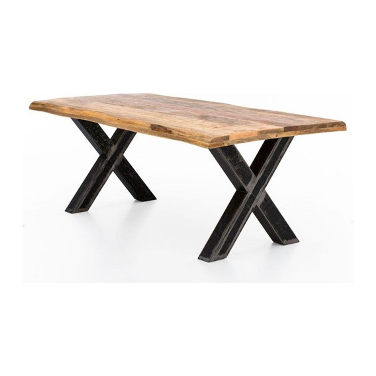 SIT Tisch TABLES & CO in Braun aus Holz und Metall im Industrial Design, H x T: 76 x 100 cm - Bild 1