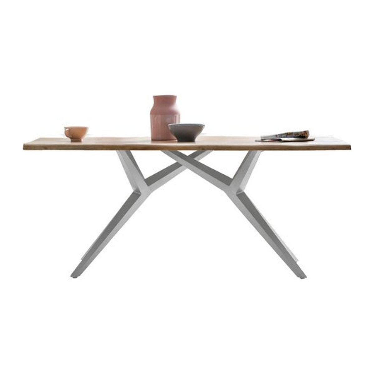 SIT Tisch TABLES & CO in Eiche und Metall im Industrial Design, Farbe Braun, H x T: 73 x 100 cm - Bild 1
