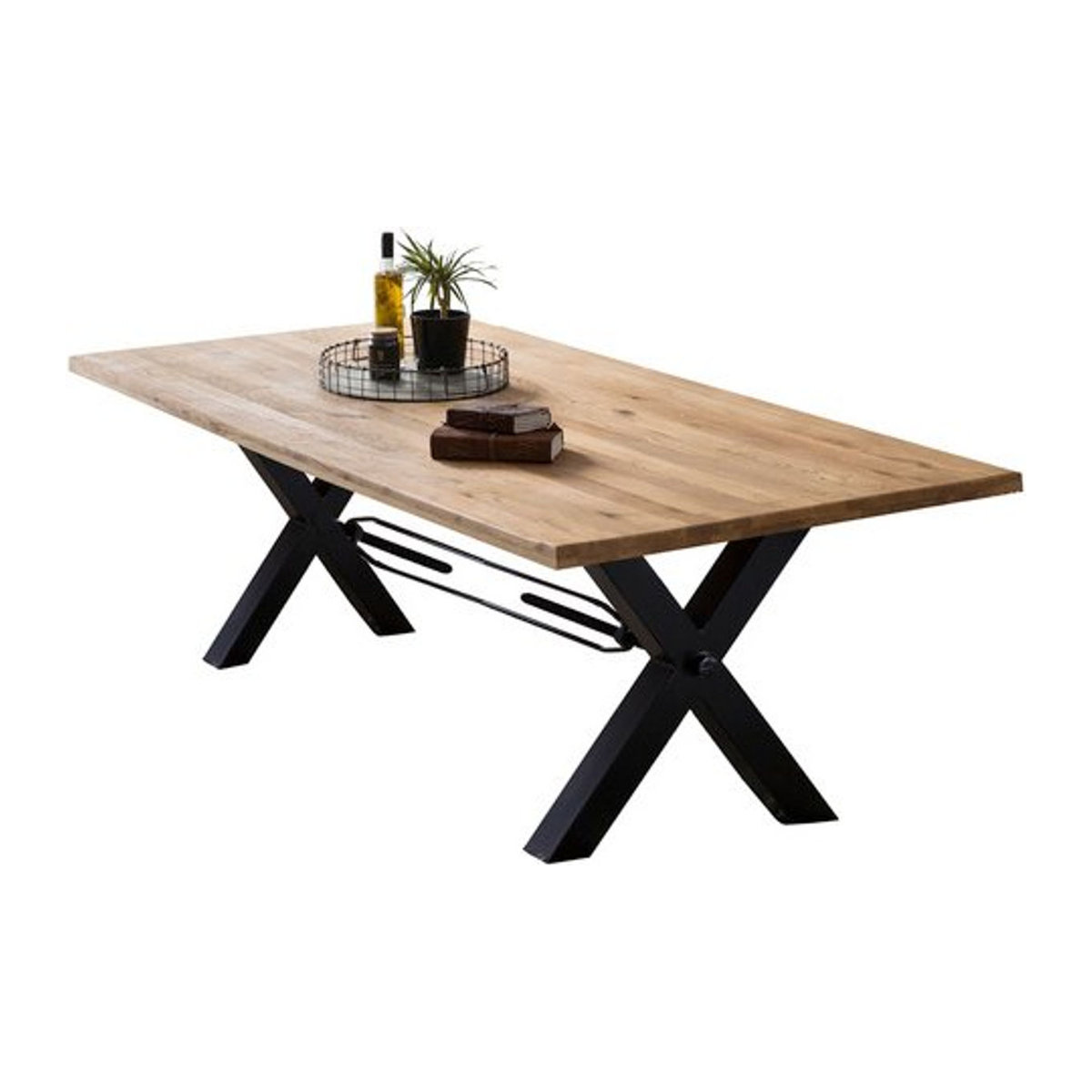 SIT Tisch TABLES & CO in Eiche und Schwarz im Industrial Design, H: 76 cm, B: 180 cm, T: 69 cm - Bild 1