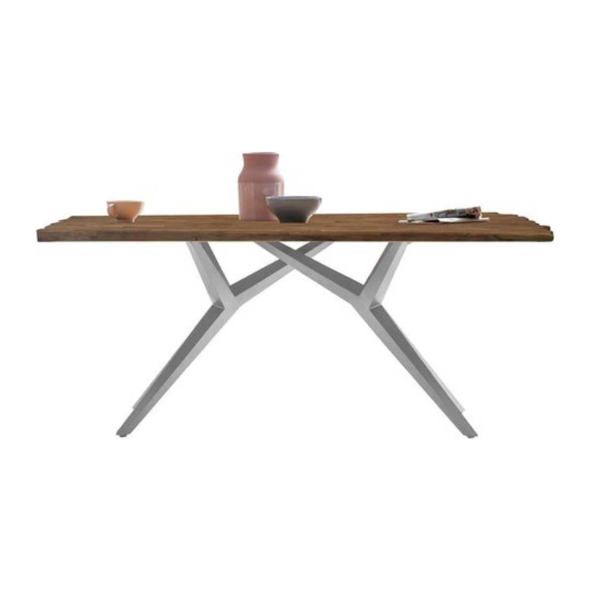 SIT Tisch TABLES & CO in Holz und Metall im Industrial Design, Farbe Braun, H x T: 73,5 x 100 cm - Bild 1