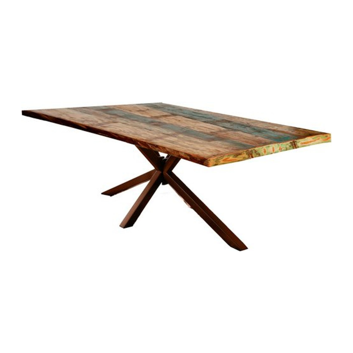 SIT Tisch TABLES & CO in Industrial Design aus Holz und Metall, braun, Rechteckig, H: 76 cm, T: 100 cm - Bild 1