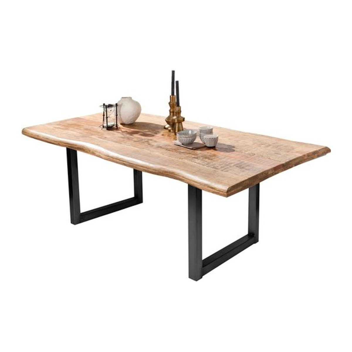 SIT Tisch TABLES & CO in Industrial Design aus Holz und Metall, Rechteckig, Schwarz/Natur, H: 76 cm, B: 100 cm, T: 240 cm - Bild 1