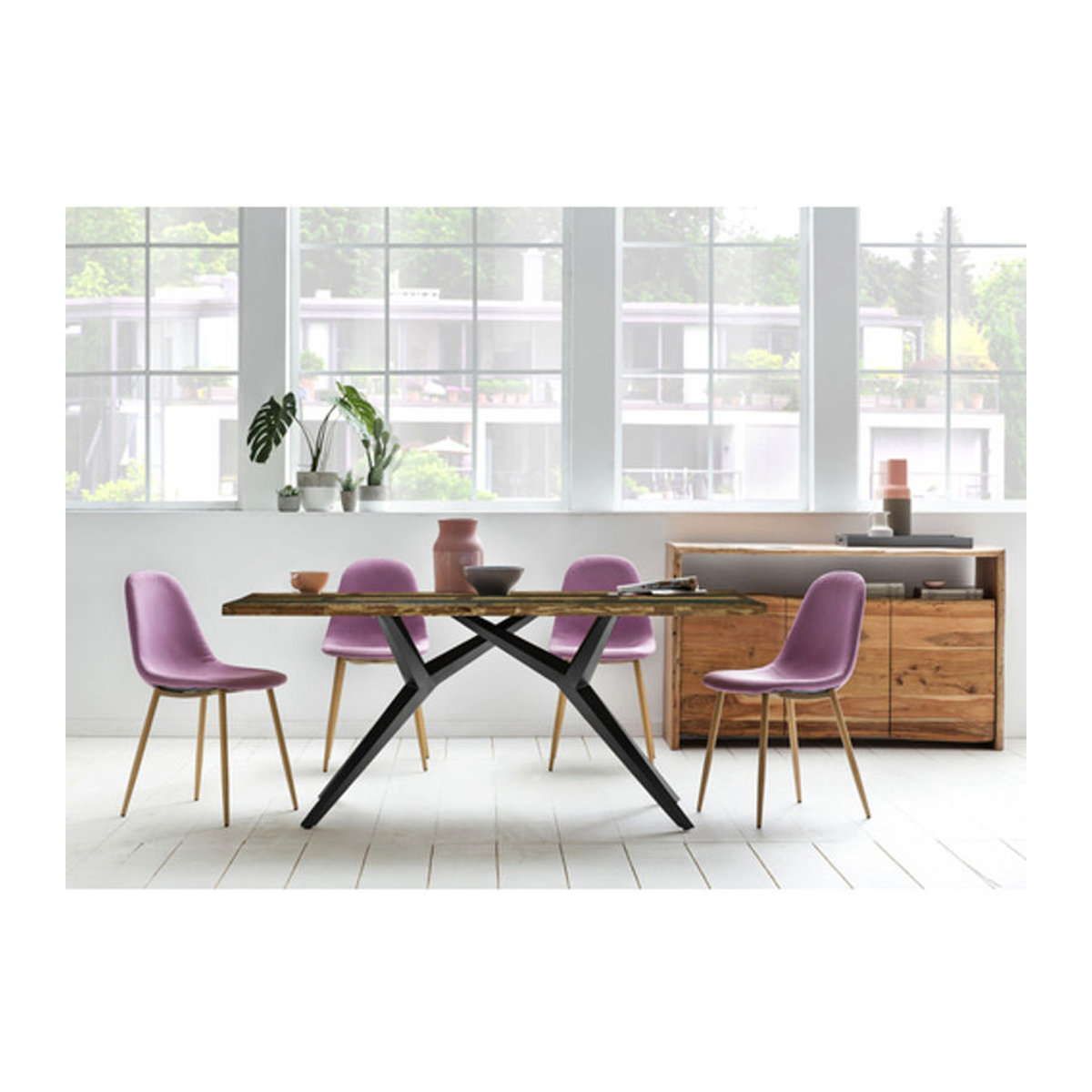 SIT Tisch TABLES & CO in Industrial Design aus Holz und Metall, Schwarz, H x B x T: 73 x 160 x 85 cm - Bild 1