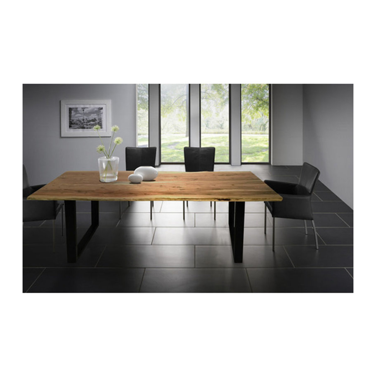 SIT Tisch TOPS&TABLES aus Akazie und Stahl in Braun, Rechteckig, H x T: 77 x 100 cm - Bild 2