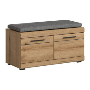 Sitzbank SCOUT Evoke von xonox.home in Eiche Natur Braun mit Stoffbezug B/H/T: 90 x 44 x 40 cm