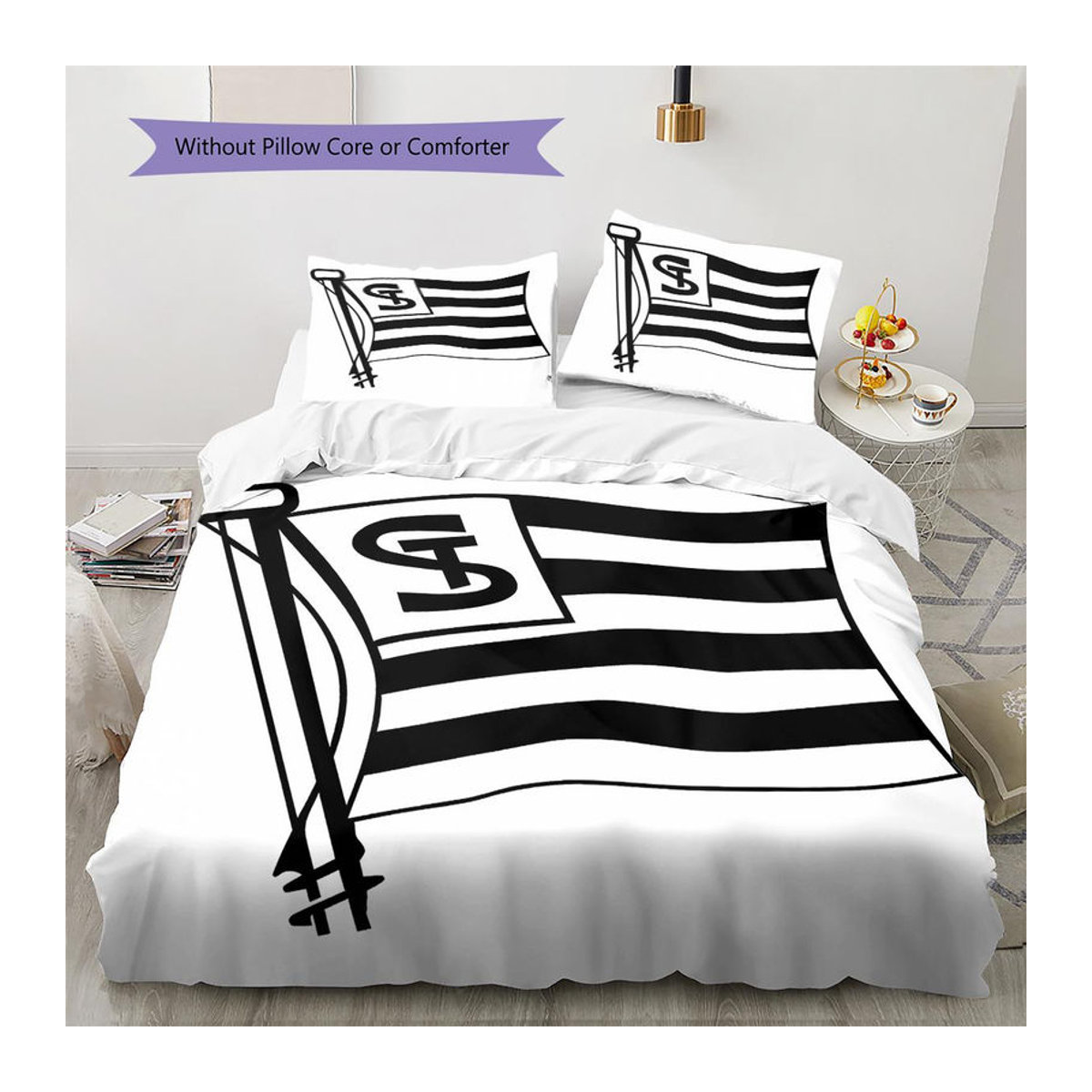 SK Sturm Graz Muster Bettwäsche Set mit 1 Bettbezug und 2 Kissenbezügen B/H: 140 x 200 cm - Bild 10