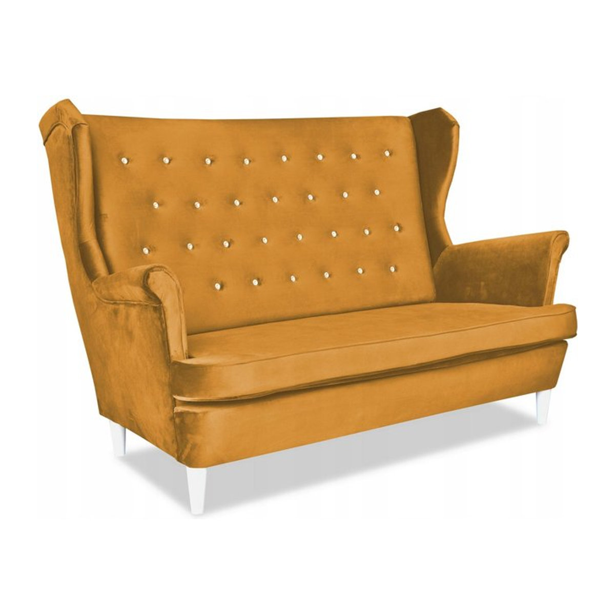 Skandinavisches 2-Sitzer-Sofa Diana von Family Meble in Goldgelb - Bild 1