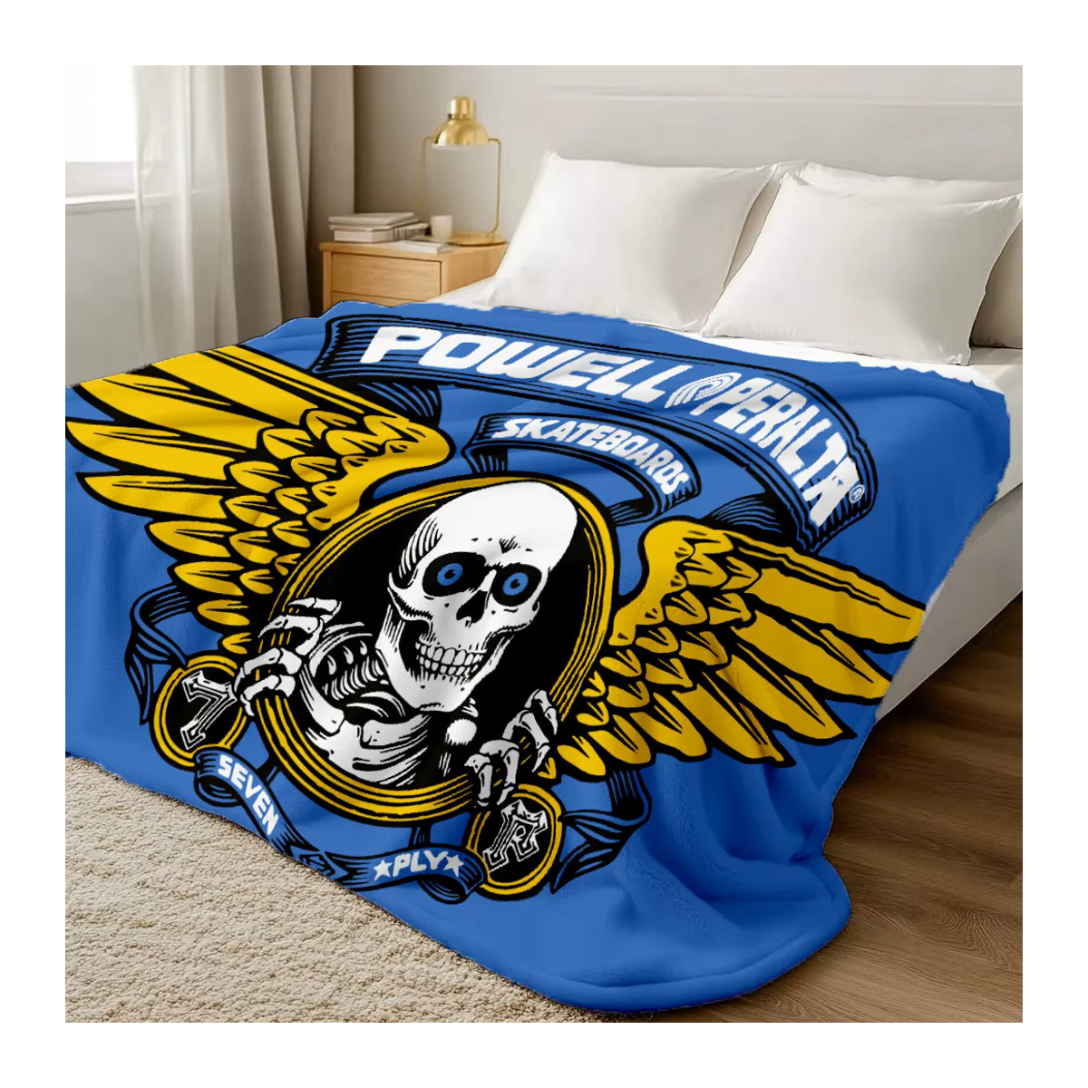 Skateboard Flanell-Fleece-Decke als weiche Überwurfdecke in Multicolor - Bild 2
