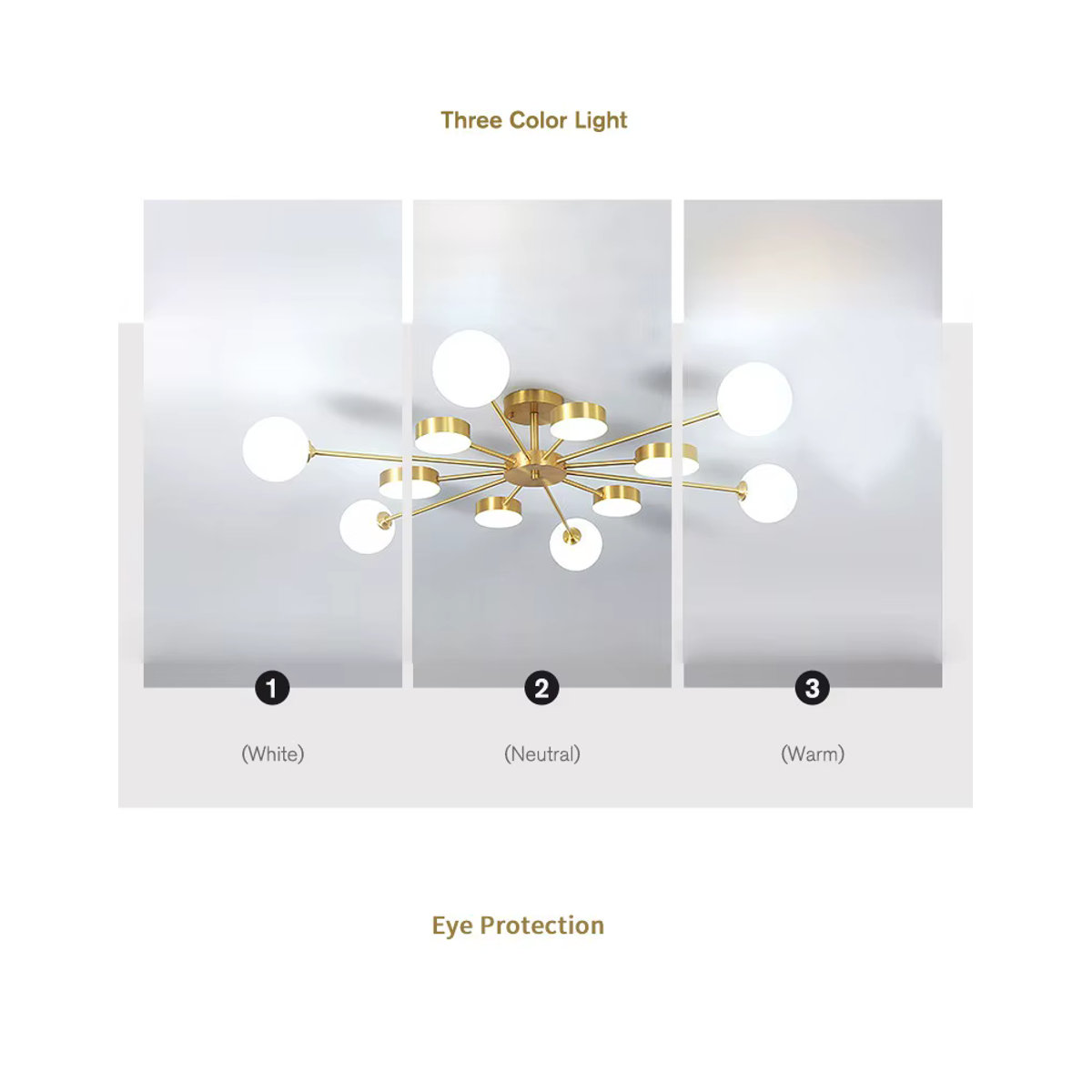 Sky Rose LED Deckenlampe meigheiath Nordic Kronleuchter im skandinavischen Design aus Metall für Wohnzimmer und Schlafzimmer - Bild 5
