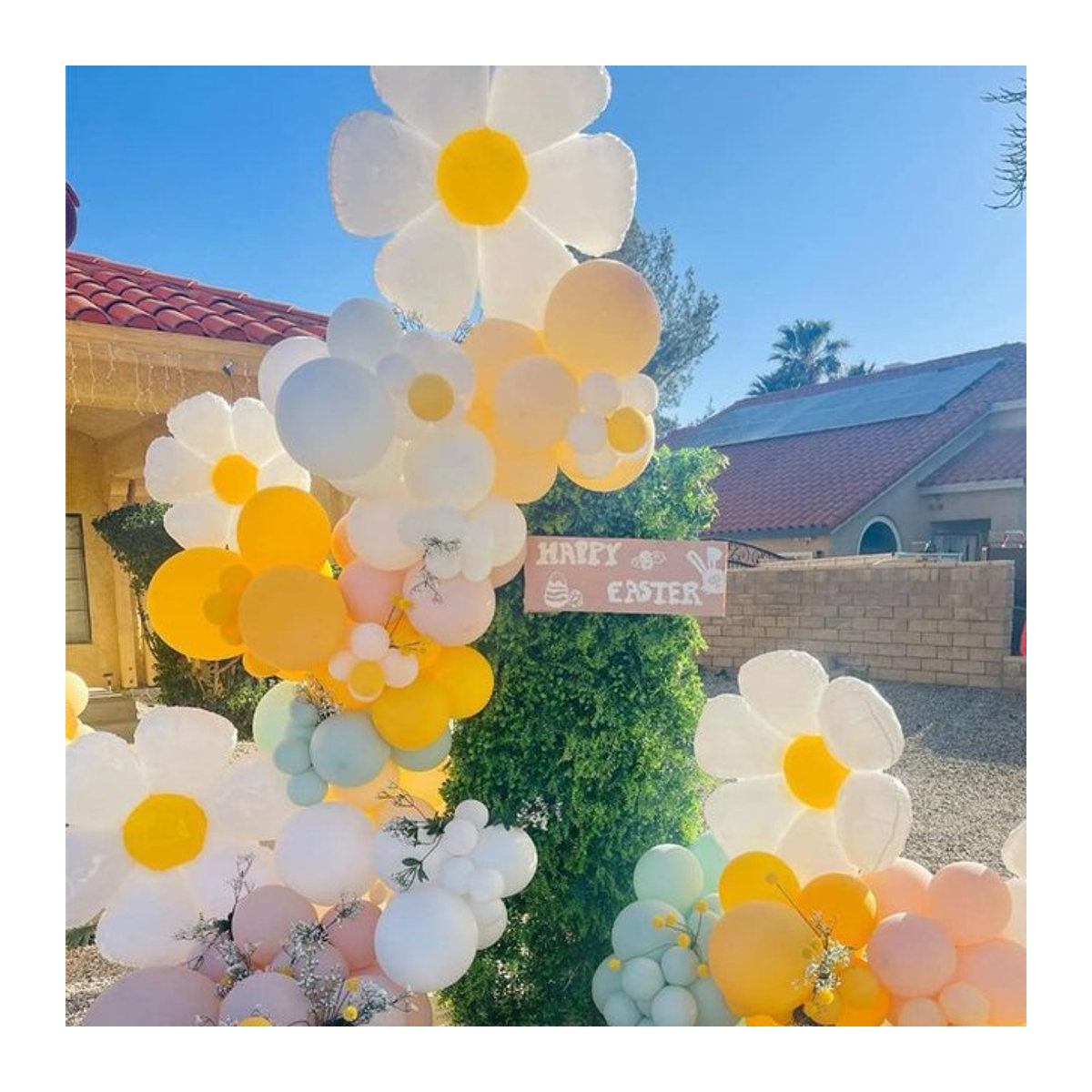 Skyfree Gänseblümchen-Folienballons in Weiß für Boho-Dekorationen bei Geburtstag, Hochzeit oder Ostern - Bild 1