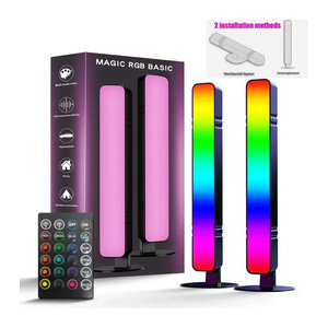 SKYSHADOW RGB LED Musik-Rhythmus Lichtleiste Tischlampe mit Fernbedienung in Bunt für Gaming Setup und Deko