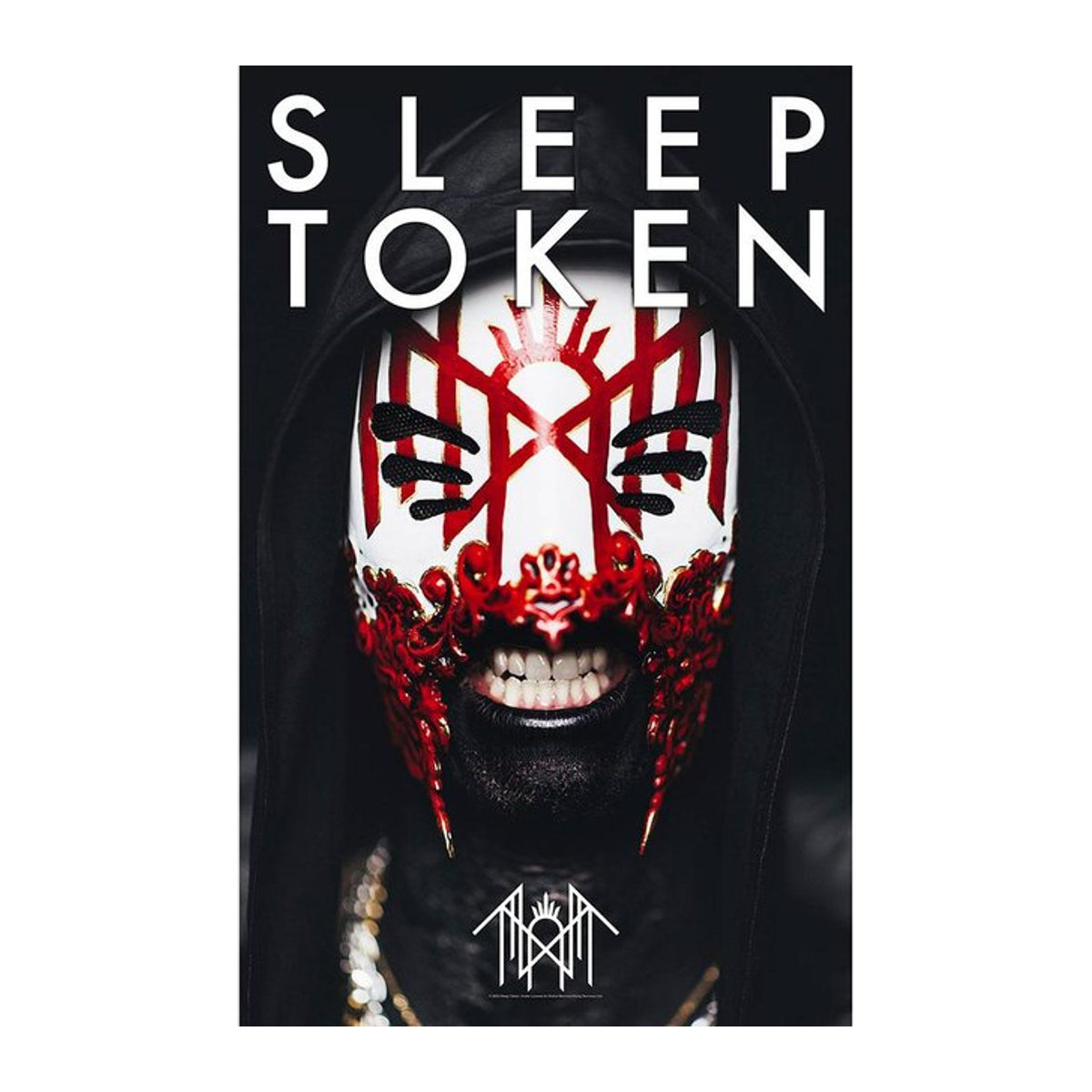 Sleep Token Vessel Mask Textilposter aus Polyester in Schwarz/Weiß, Breite: 106 cm, Höhe: 70 cm - Bild 1