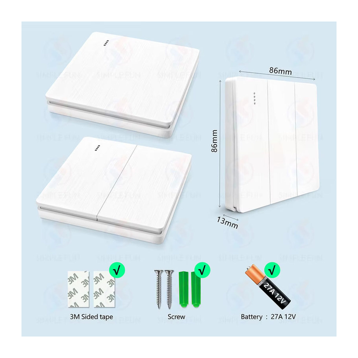 SLMPLEFUN Smart Home Drahtlose Fernbedienung Steckdose mit 16A EU FR Stecker in Weiß - Bild 5