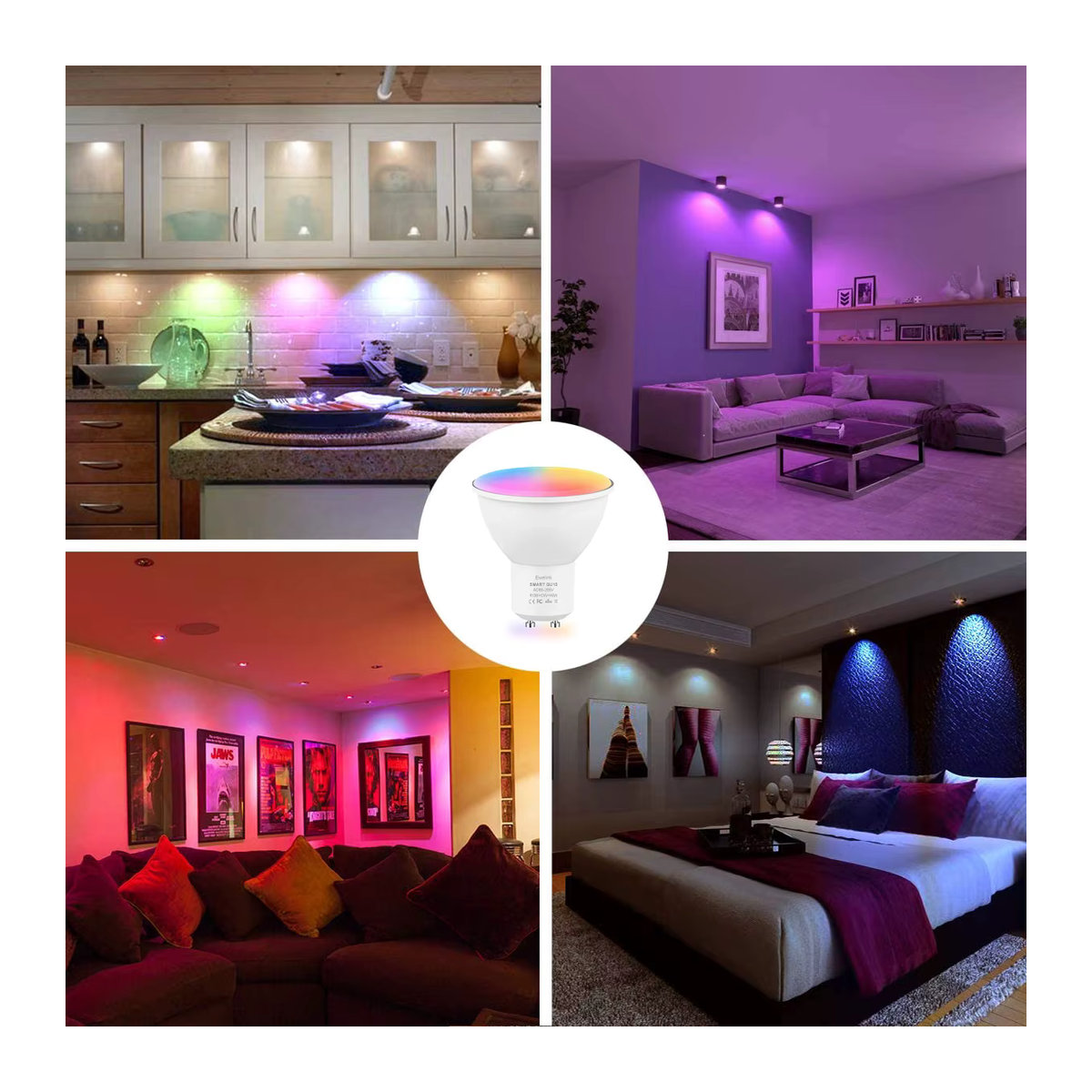 Smart WiFi Zigbee LED Glühbirne von coolo, dimmbar RGBCW 3000-6000K in Weiß und Bunt, kompatibel mit Ewelink App, Alexa und Google Home - Bild 3