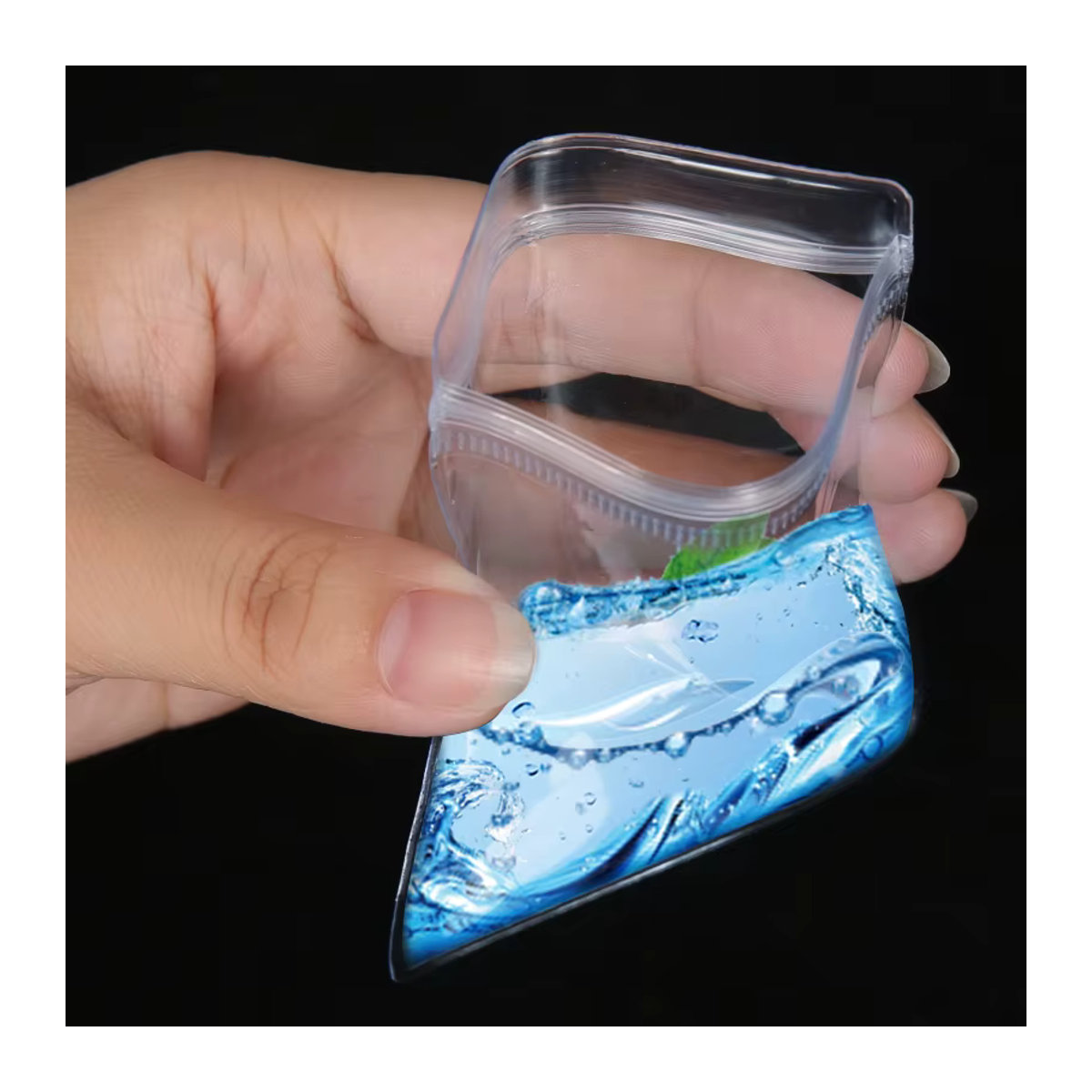 SMI Fine PVC-Schmuckbeutel, kleine transparente Kunststoffbeutel mit Reißverschluss zur Aufbewahrung von Schmuck wie Armbändern, Ringen und Ohrringen - Bild 3