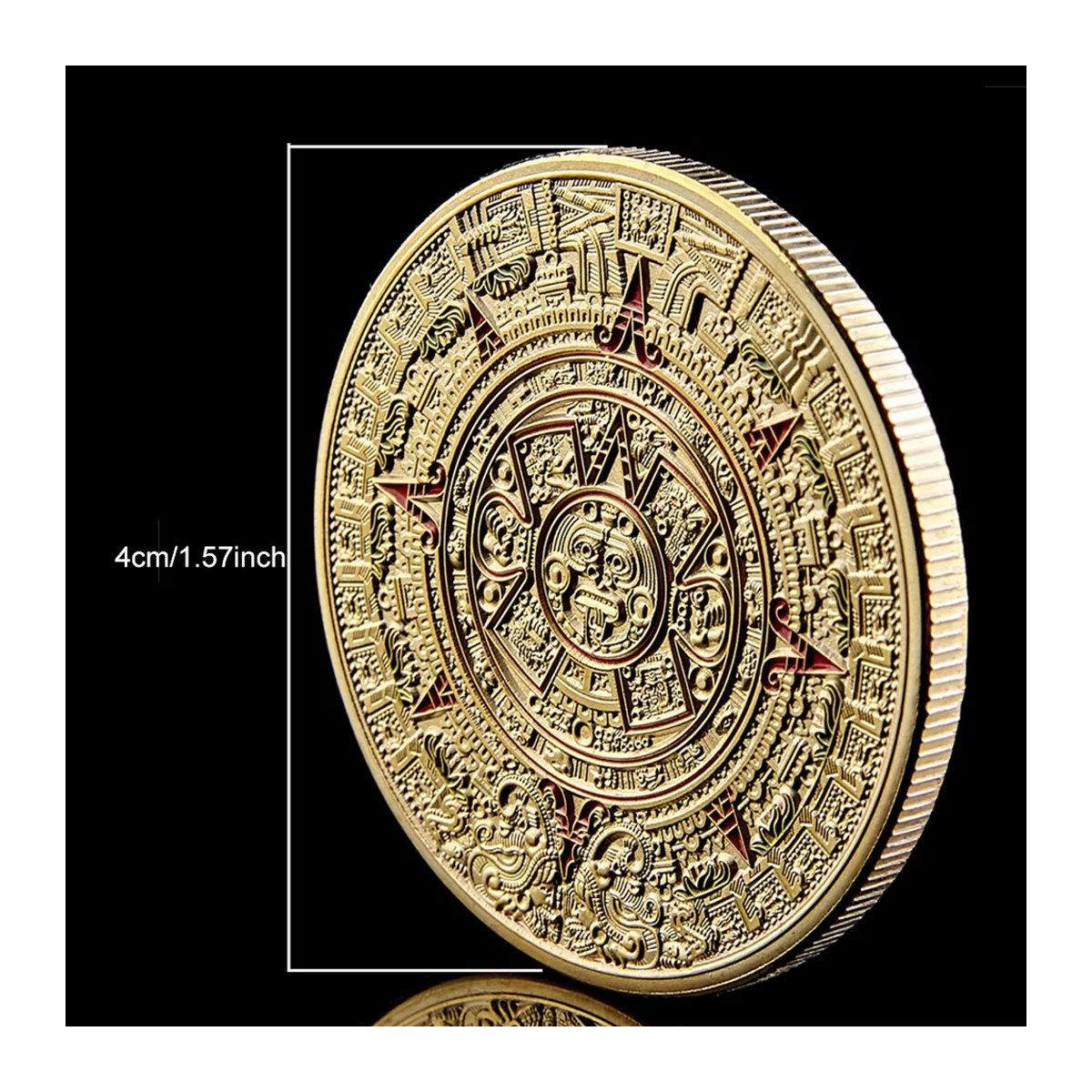 SMJY Goldmünze mit Mexiko Maya-Aztekenkalender Motiv als Sammlerstück in Gold - Bild 4