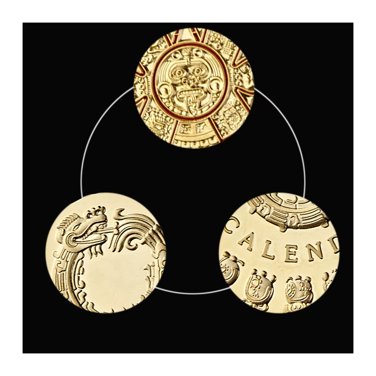 SMJY Goldmünze mit Mexiko Maya-Aztekenkalender Motiv als Sammlerstück in Gold - Bild 6