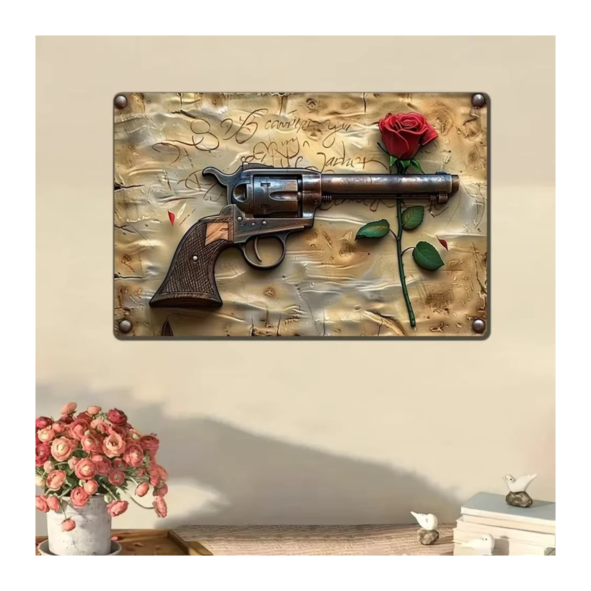 SmokeFlicksCharm ™ Handgeschnitzte Dose Zigarren-Vintage-Schild Premium-Dekor für Barsalons und Rauchzonen - Bild 1