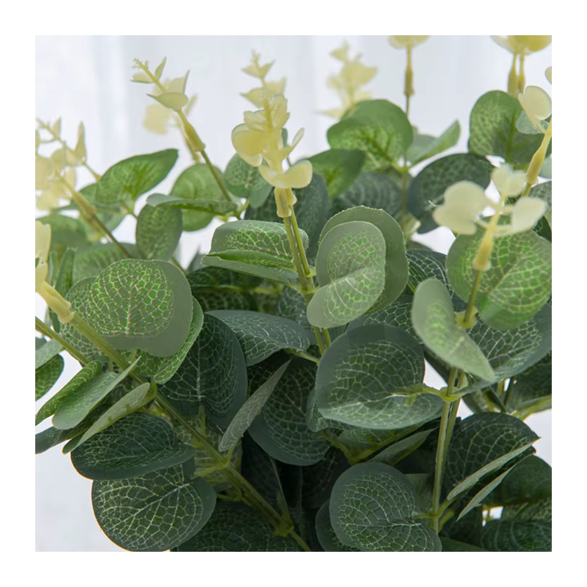 Smr Künstlicher Eukalyptus in Grün aus Textil für Dekorationen bei Hochzeit und Weihnachten - Bild 3