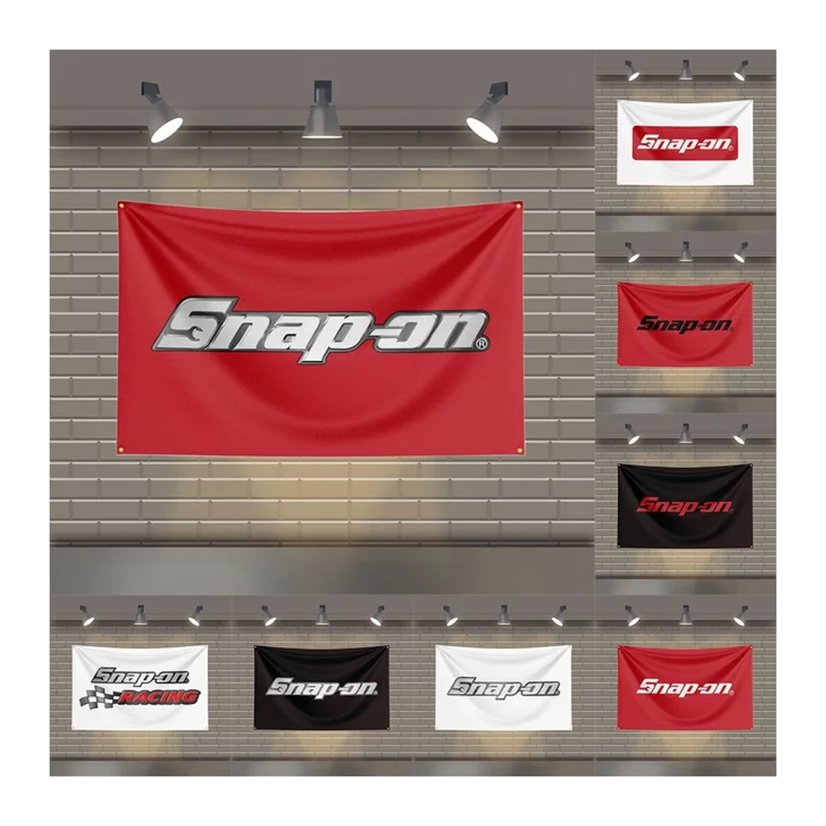 Snap-on Werkzeugflagge aus Textil in Mehrfarbig, Rechteckig zum Aufhängen - Bild 1