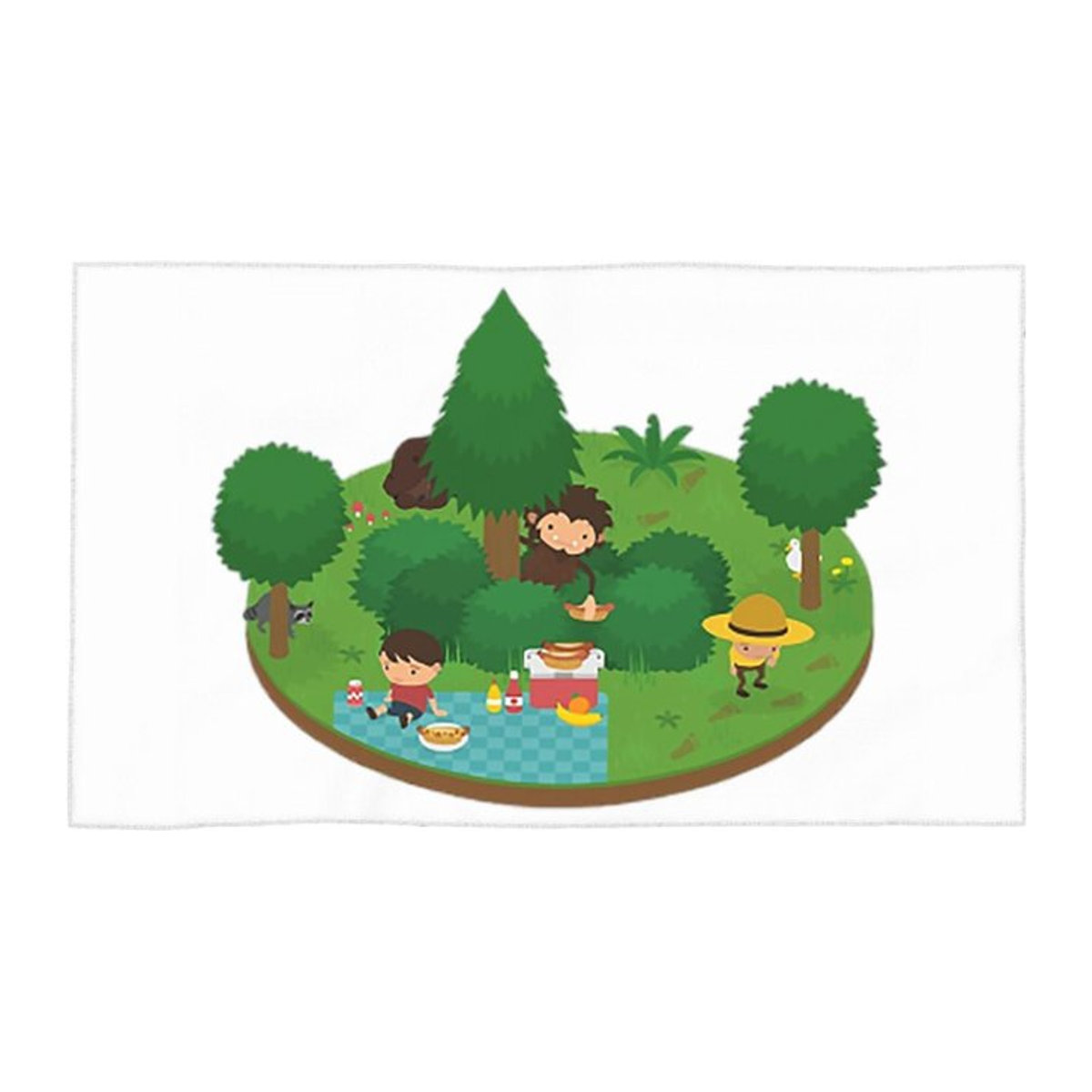 Sneaky Sasquatch Schwebendes Picknick Saugfähiges Baumwolltuch, Schnelltrocknendes Gesichtstuch für Pool und Bad, B: 30 cm, H: 60 cm - Bild 1