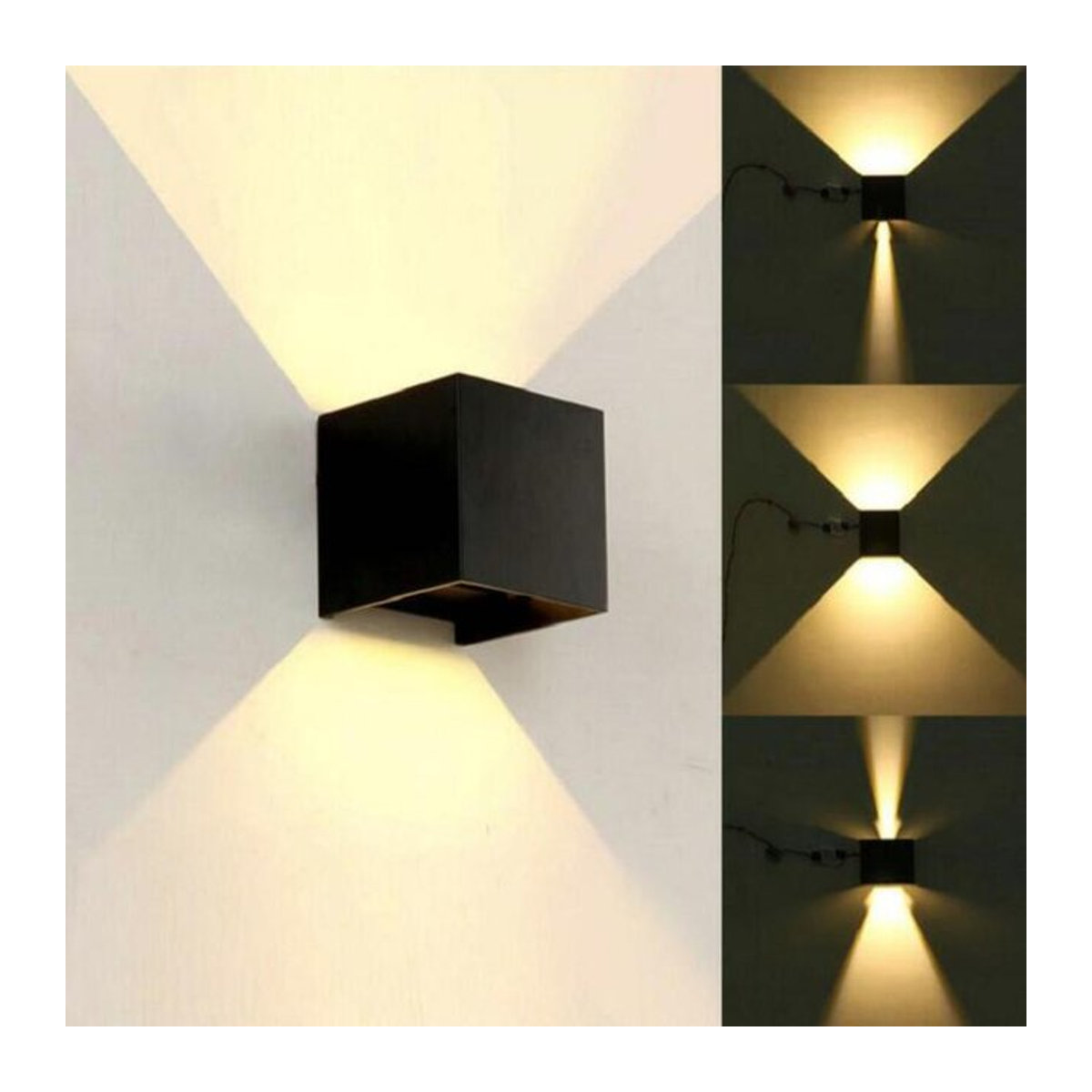 SNYKA Moderne LED-Wandleuchte für den Außenbereich, Dimmbare COB Wandleuchte in Weiß oder Schwarz, 12W - Bild 1