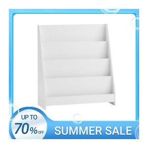 SoBuy Kinder Bücherregal mit 4 Ablagefächern Weiß B/T/H: 80 x 30 x 88 cm