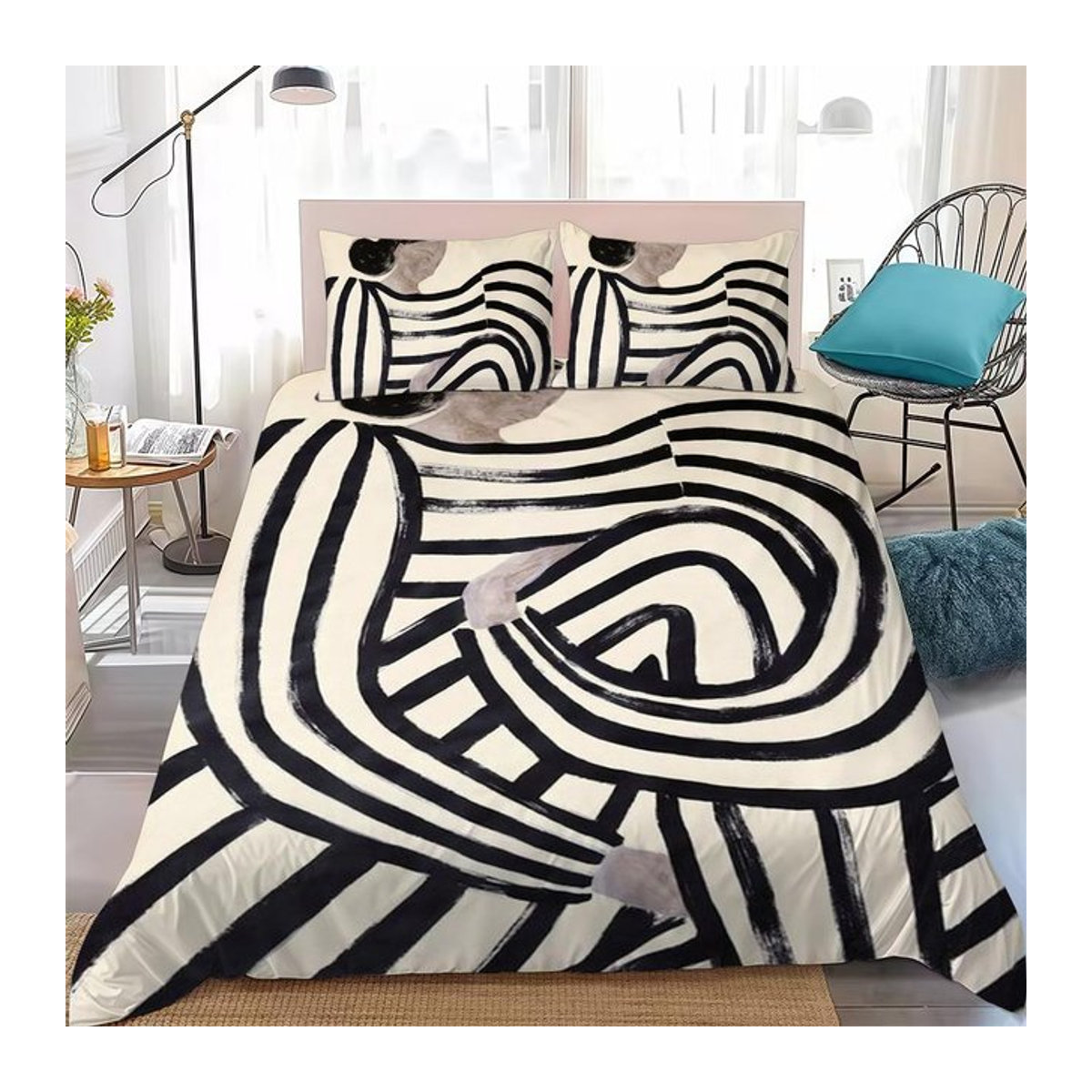 Sofia Lind Body Line Bettwäsche-Set aus weicher Baumwolle, 3-teilig, B/H: 135 x 200 cm - Bild 1