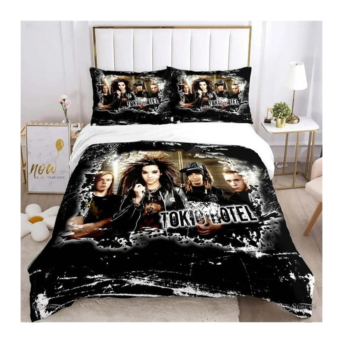 Softura Tokio Hotel Bettwäsche-Set mit 3D-Druck und Reißverschluss, B/H: 135 x 200 cm - Bild 1