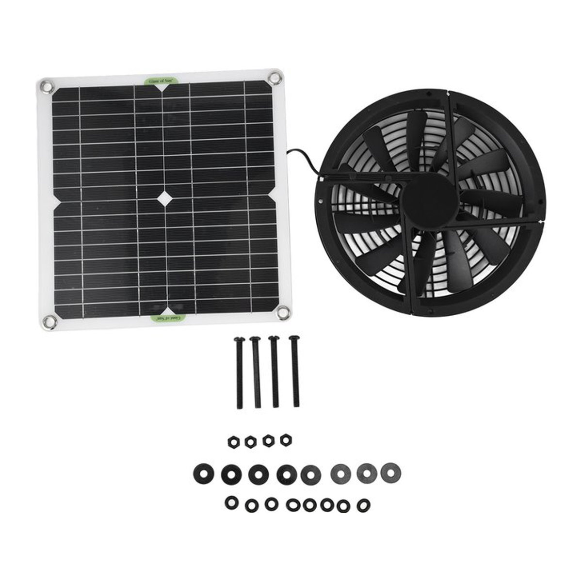 Solar Gewächshaus Ventilator mit Solarpanel zur Senkung der Innentemperatur für Hühnerställe und Schuppen mit 3000 U/min - Bild 1