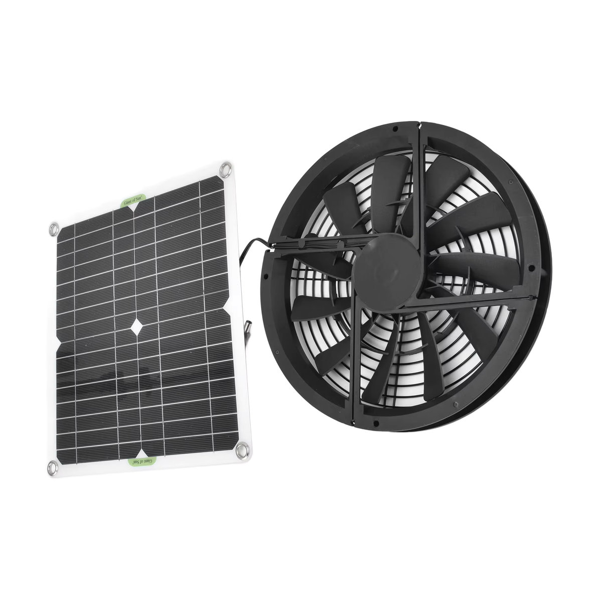 Solar Gewächshaus Ventilator mit Solarpanel zur Senkung der Innentemperatur für Hühnerställe und Schuppen mit 3000 U/min - Bild 2