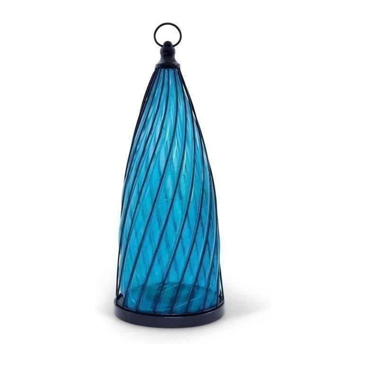 Solar-Laterne GARDEN ID mit blauer Kuppel, Durchmesser: 17 cm, Höhe: 40 cm, Blau - Bild 1