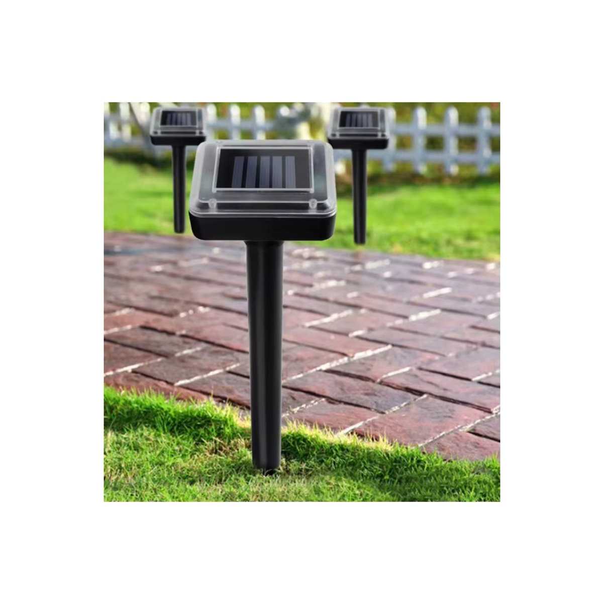 Solarbetriebener Ultraschall-Schädlingsvertreiber mit Sprachsteuerung und LED-Licht zur Abwehr von Schlangen, Murmeltieren und Gophers für Garten und Hof - Bild 5