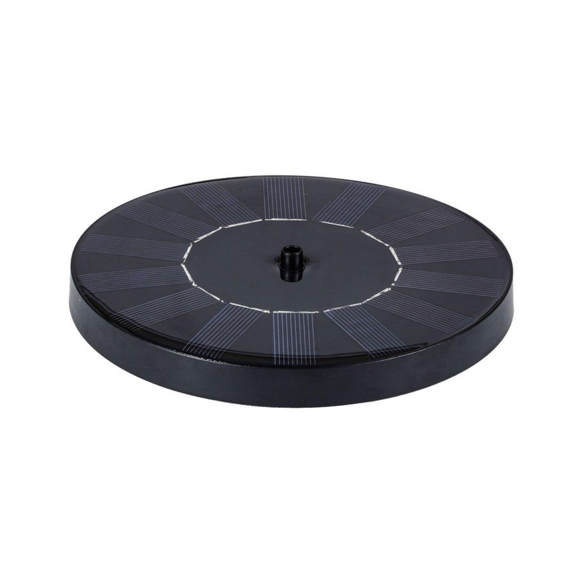 Solarbrunnenpumpe von chenxiaogang mit 6 Düsen, solarbetriebener Wassersprinkler für Teiche, Pools und Gartendekoration, Schwarz, Durchmesser: 13 cm - Bild 4