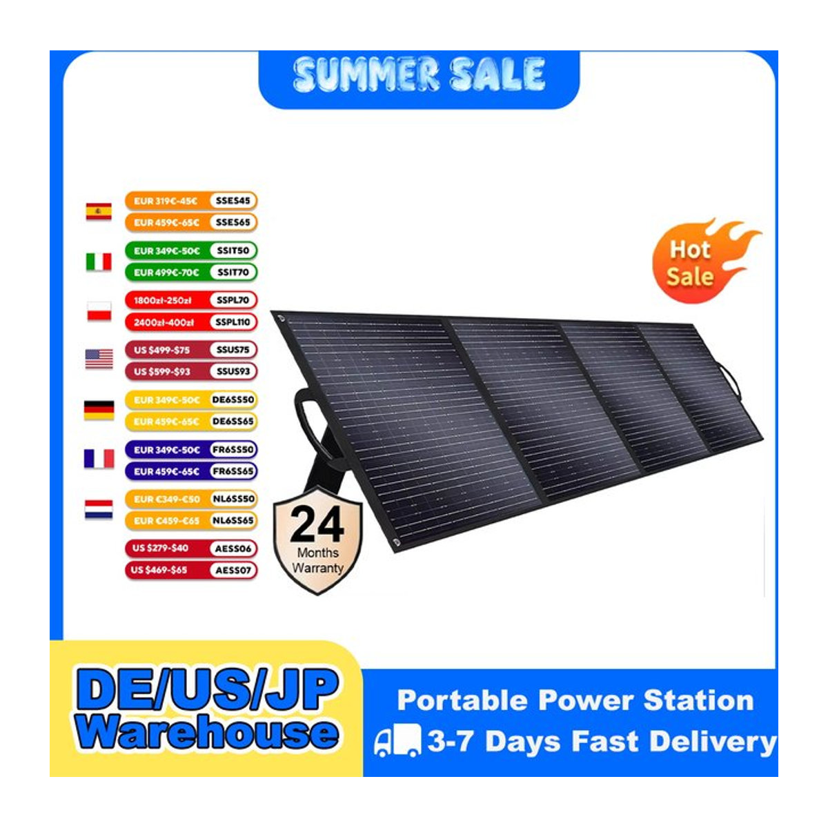 SOLARPLAY Solar Panel Kit 200W 18V Schwarz, faltbares Solar Ladegerät für Outdoor und tragbare Camping Kraftwerke - Bild 1