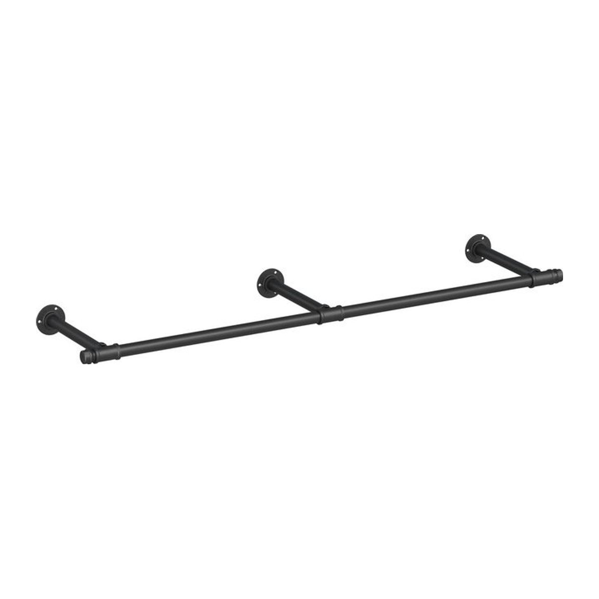 SONGMICS Kleiderstange für die Wand aus Metall in Schwarz mit 68 kg Belastbarkeit - Bild 1