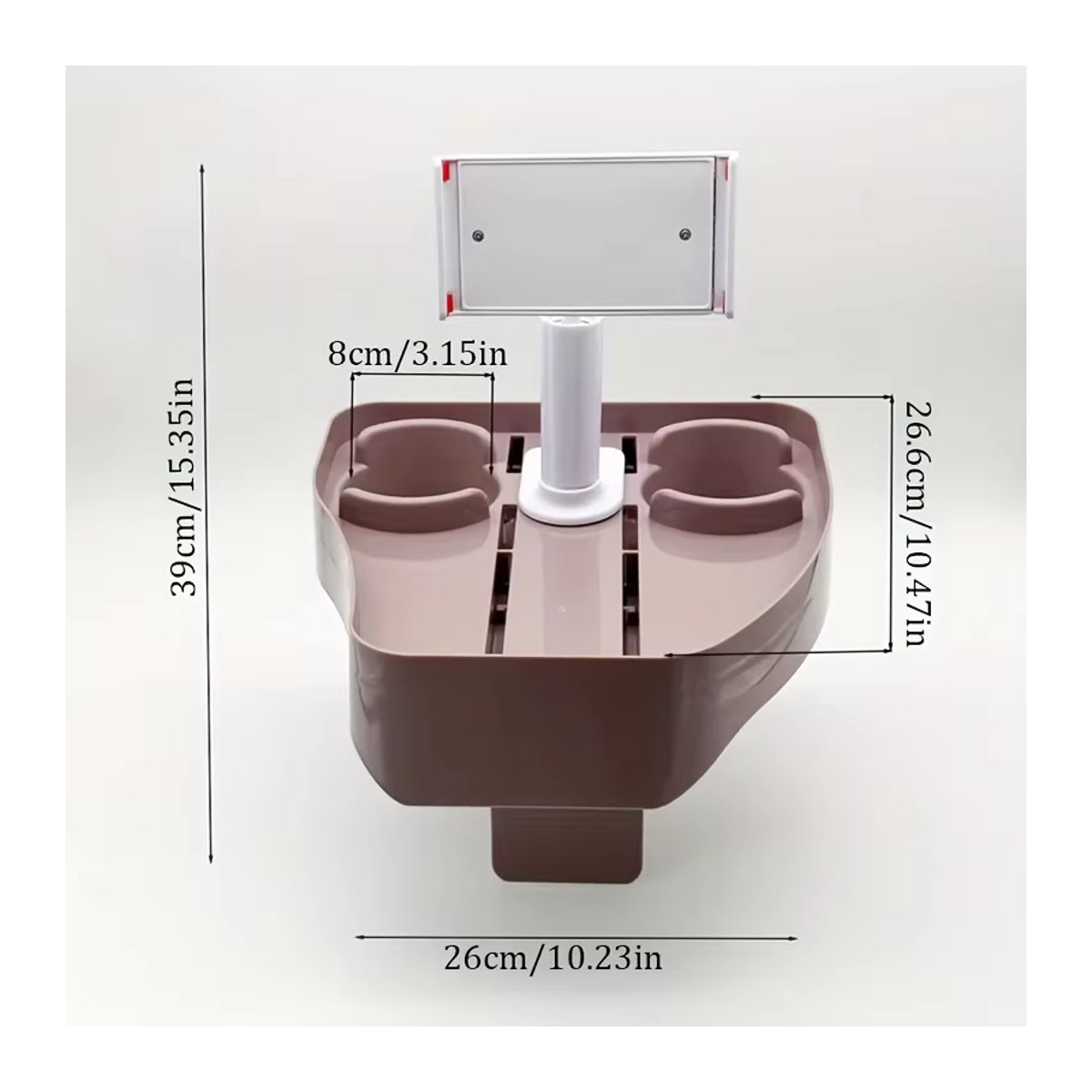SONGYI 3-in-1 verstellbares Whirlpool-Tablett mit Getränke- und Telefonhalter für Spa, Wand oder Badewanne - Bild 2