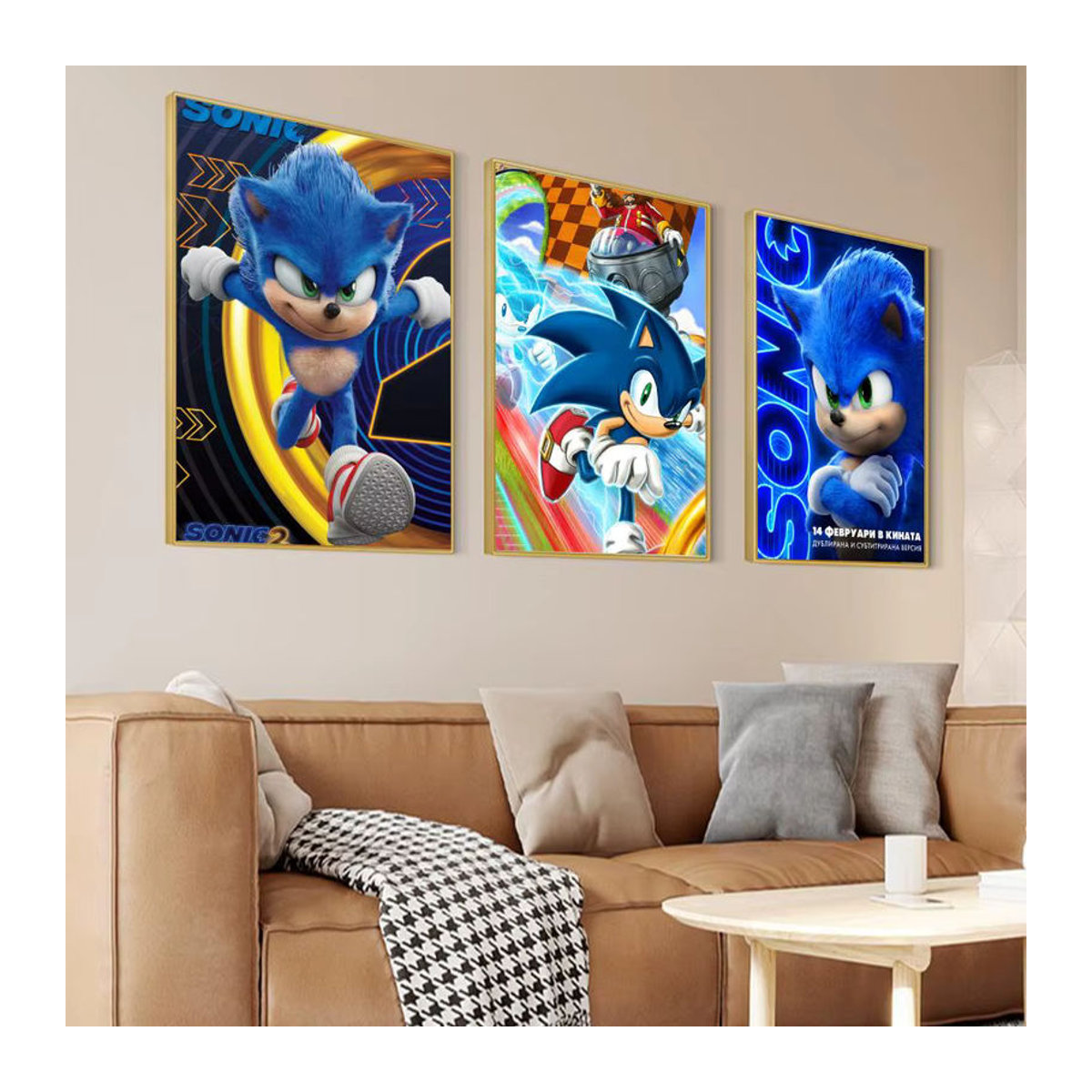 Sonic Klassisches Filmplakat als mehrfarbige Kunstmalerei auf Papier für deine Wanddekoration - Bild 4