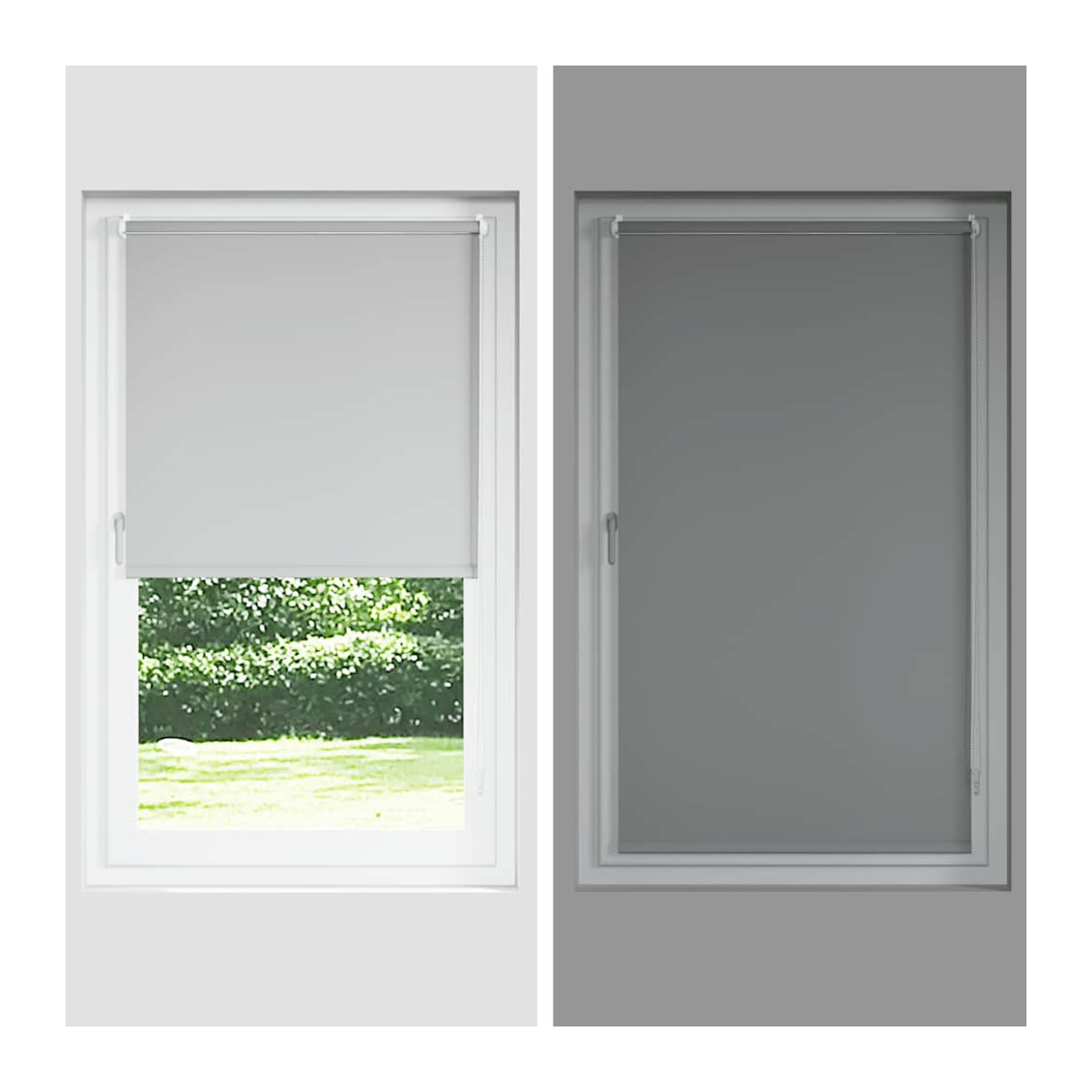 Sonnenschutzrollo zur Verdunkelung in Grau, B: 80 cm, H: 230 cm - Bild 2