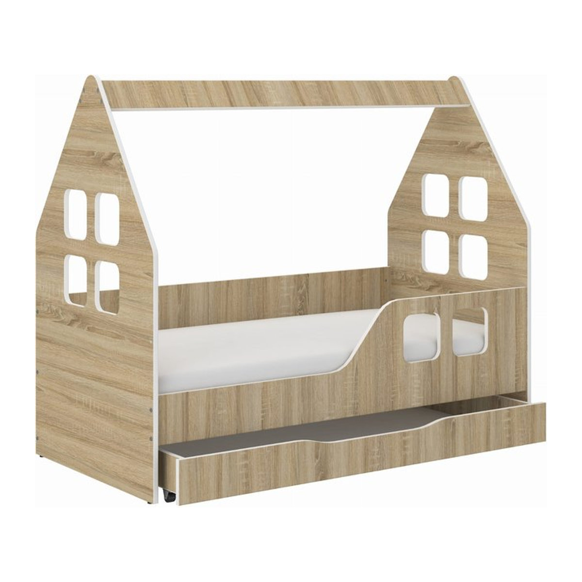 SONOMA HOUSE Hausbett für Kinder und Jugendliche mit Schublade, B/T: 140 x 70 cm - Bild 1