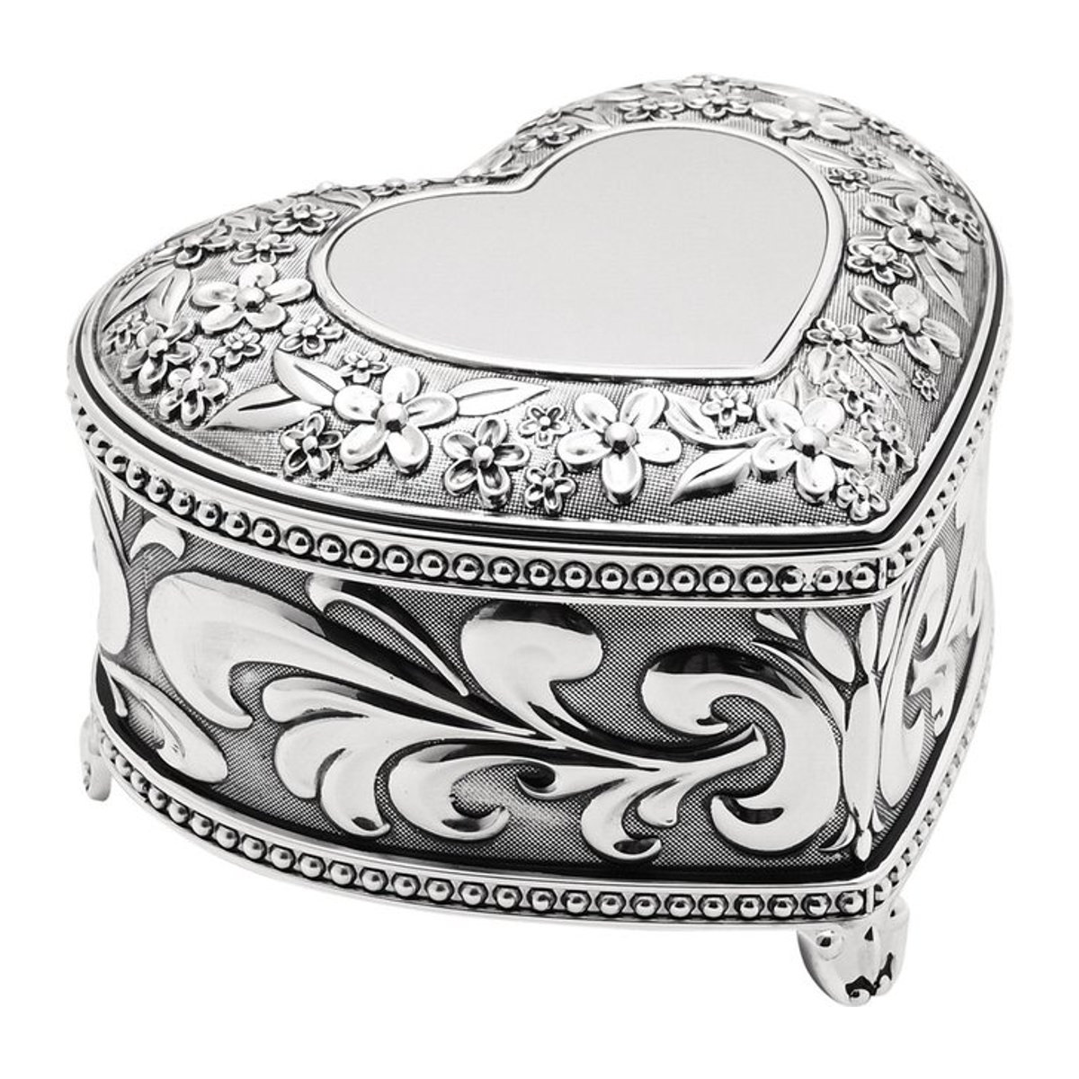 SOPHIA Classic Herz Musikschmuckkästchen mit der Melodie Beautiful Dreamer in floralem Design - Bild 1